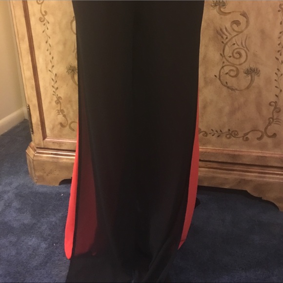 Black semi-wide pants with orange panels Size M/L - Picture 5 of 6